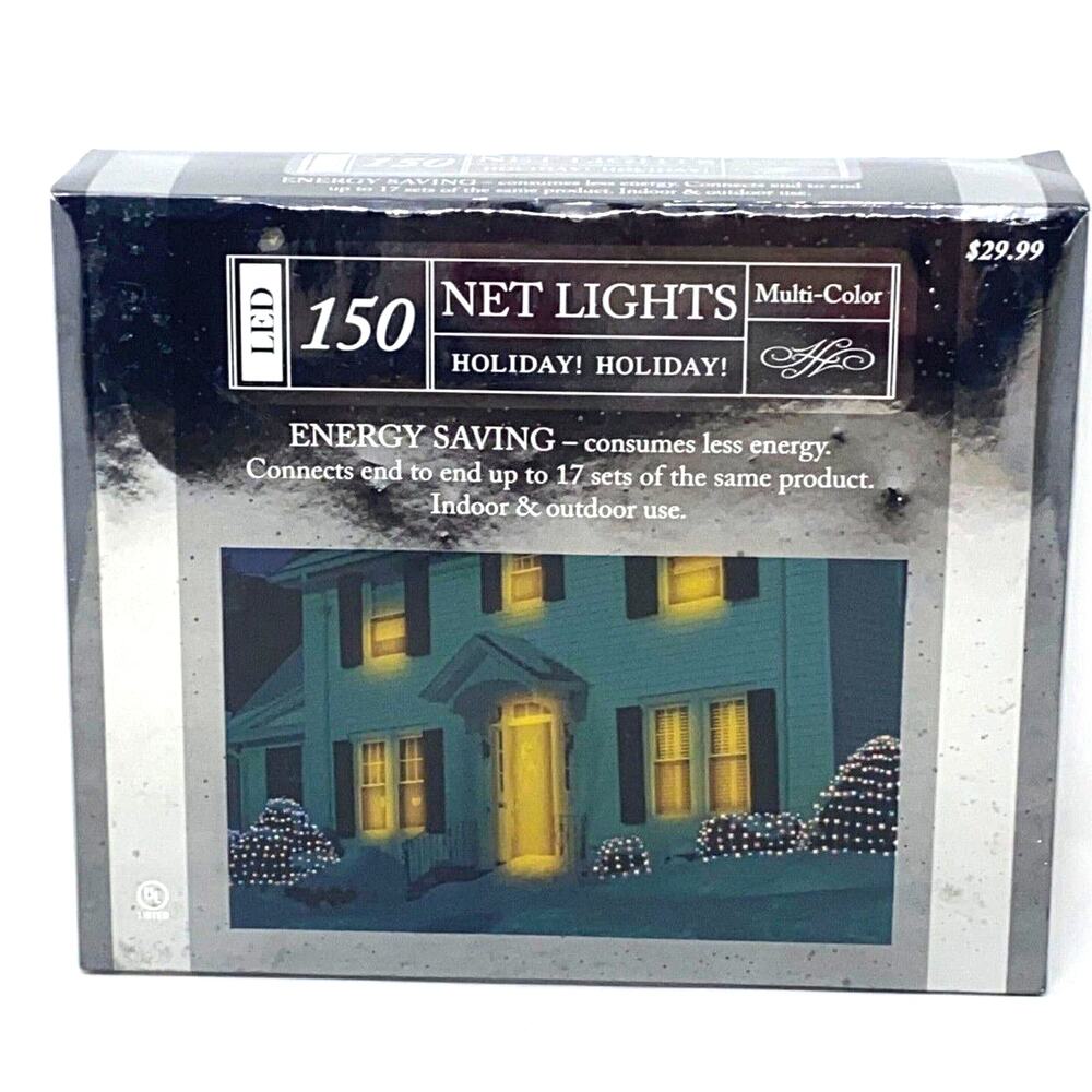 VTG 150 LED Net Lights Multi Color Christmas Indoor Outdoor Connectable Set
